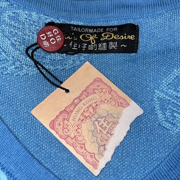 GOODS OF DESIRE Blue Cotton Knit Sweater Vest-M NWT! - Picture 7 of 9